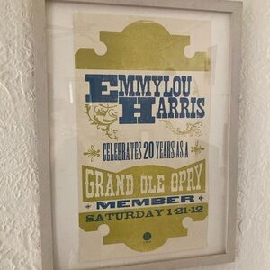 Emmylou Harris Grand Ole Opry Poster Framed